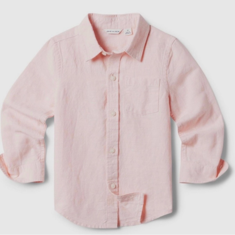 JANIE AND JACK LINEN-COTTON SHIRT